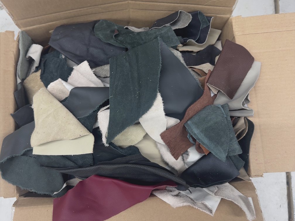 Box of Leather Scraps