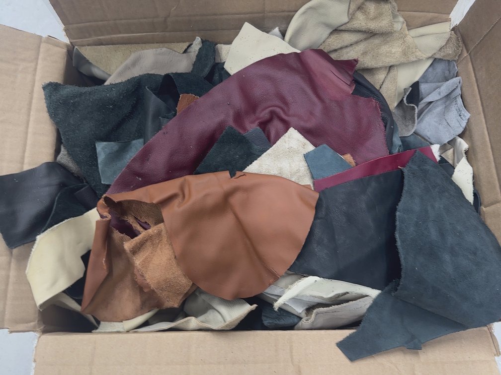 Box of Leather Scraps