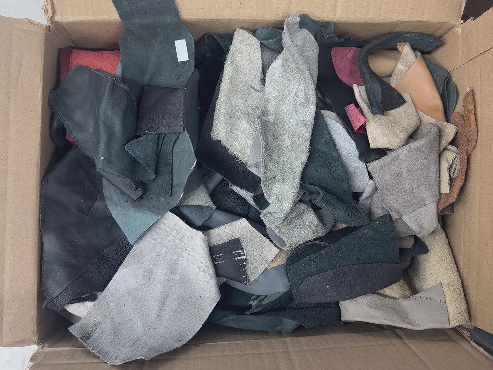 Box of Leather Scraps