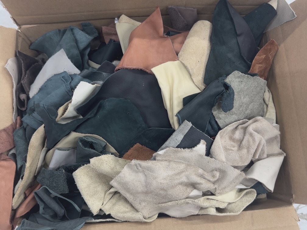Box of Leather Scraps