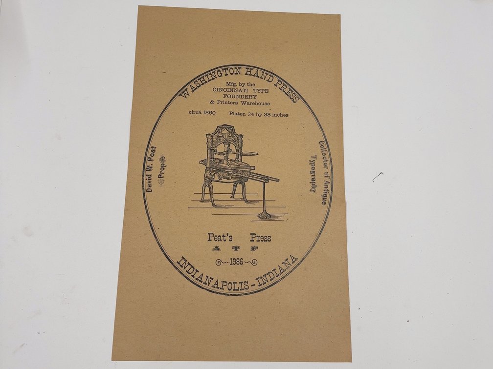 Washington Hand Press Poster