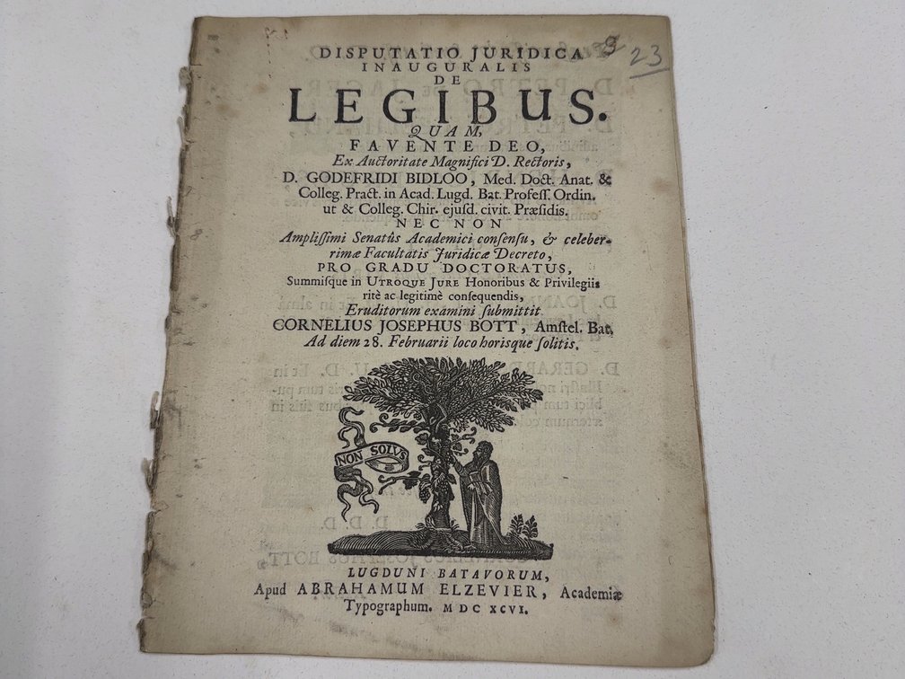 1696 Latin Law Booklet