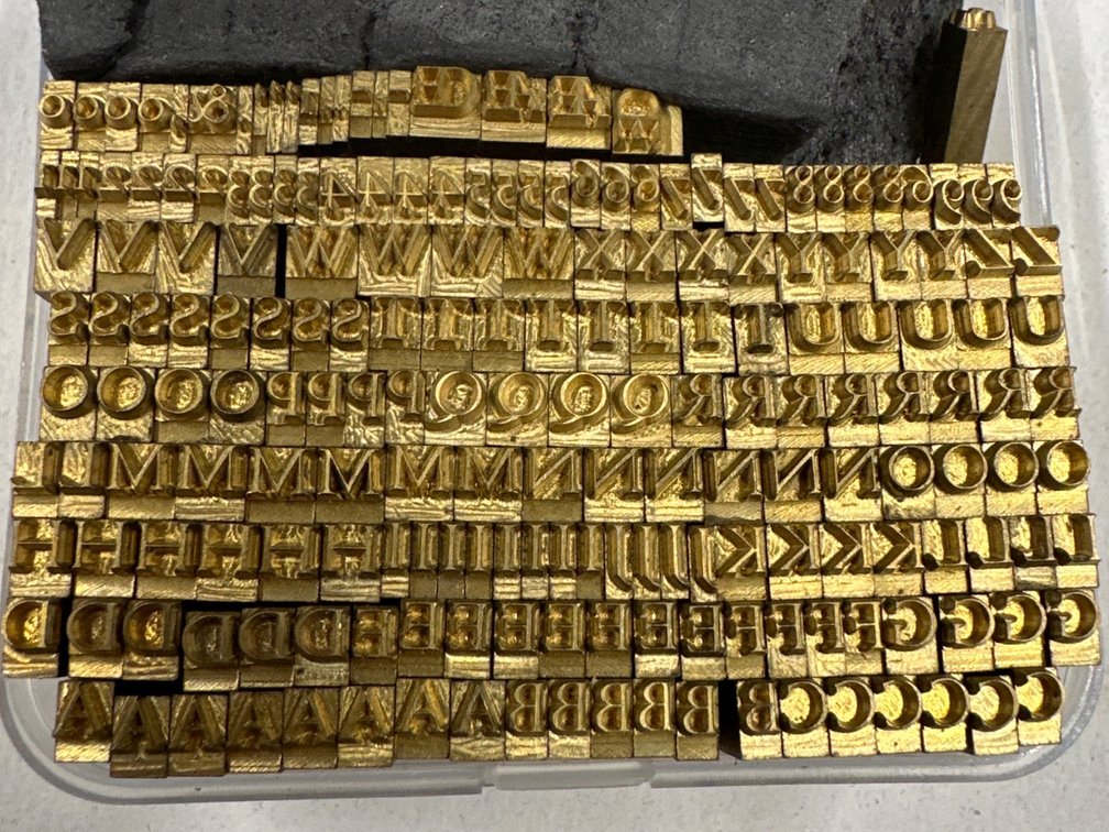 12 Pt Brass Type
