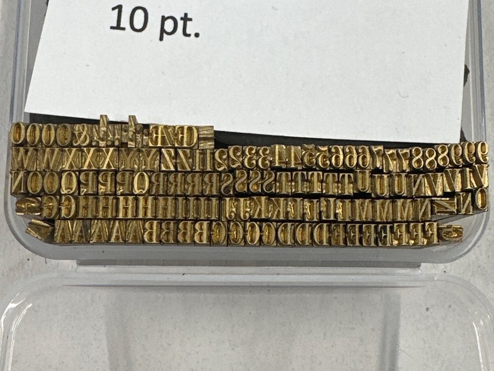 10 Pt Elizabethan Brass Type