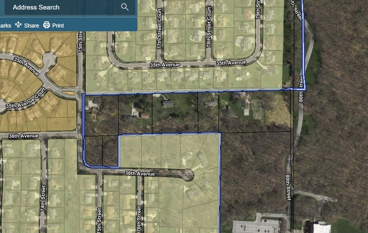 Image for Moline, IL: 2 Residential Lots at 7501 & 7505 36th Ave., Moline, IL 61265 (Rock Island County)