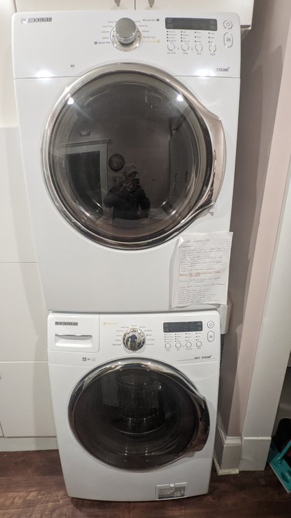 Stackable Samsung Washer and Dryer Set