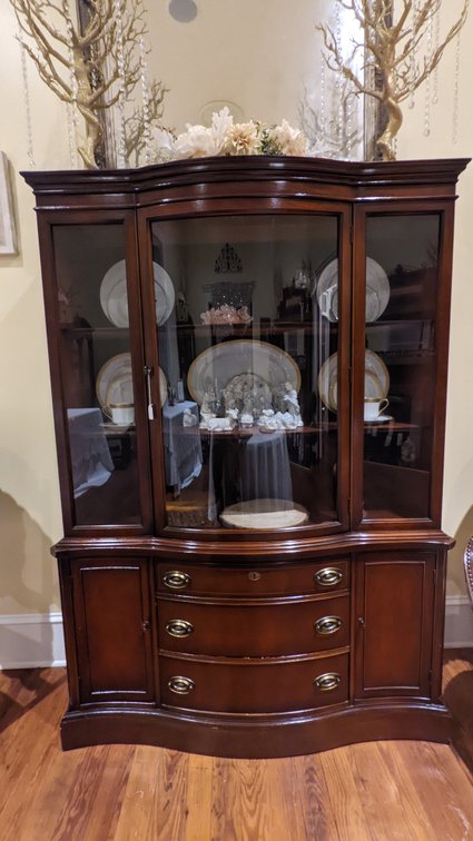 China Cabinet with China Set