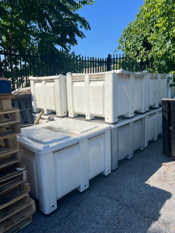 (12) Plastic Harvesting Crates with Lids