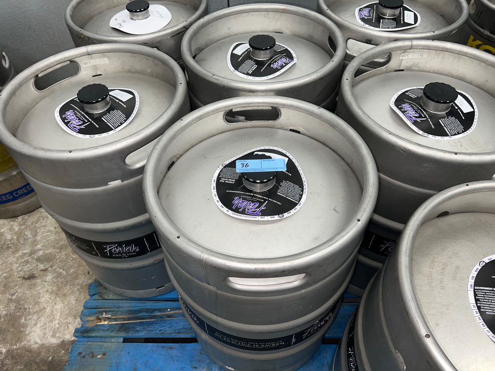 **WITHDRAWN** (7) Used 1/2bbl kegs