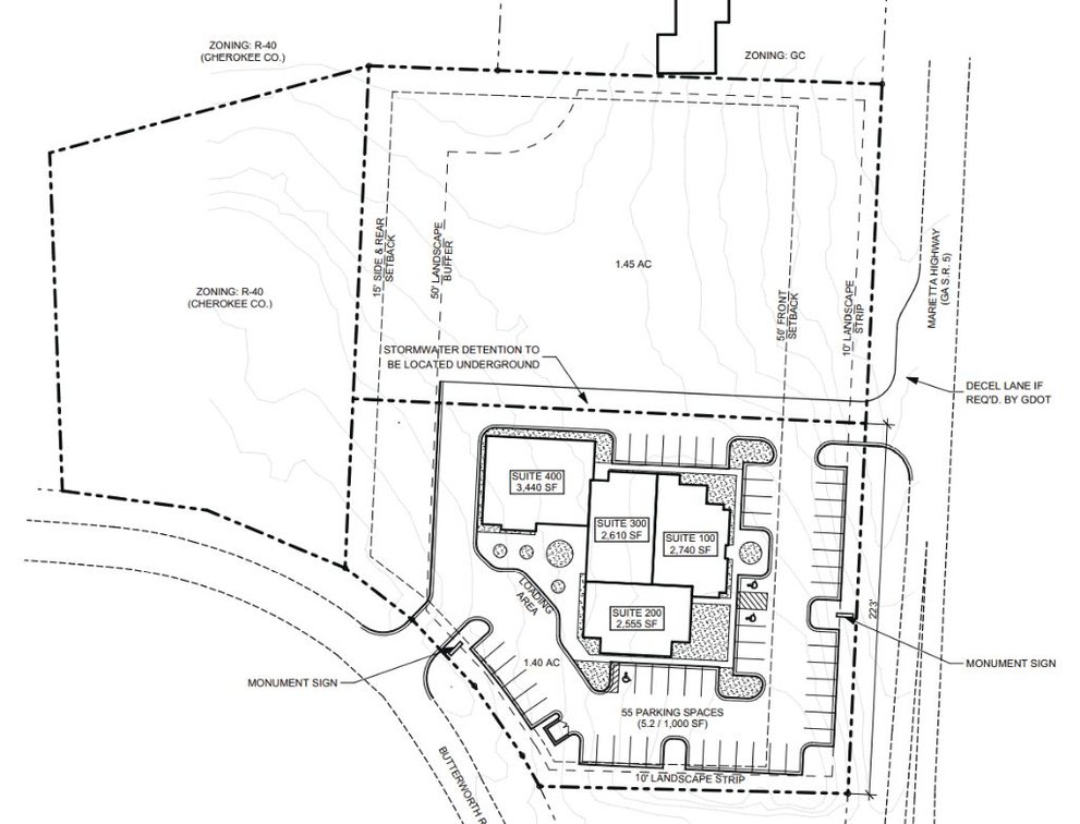 Image for Canton, GA: 1.4± Acre Medical/ Retail Site at 3174 Marietta Highway, Canton, GA (Cherokee County)