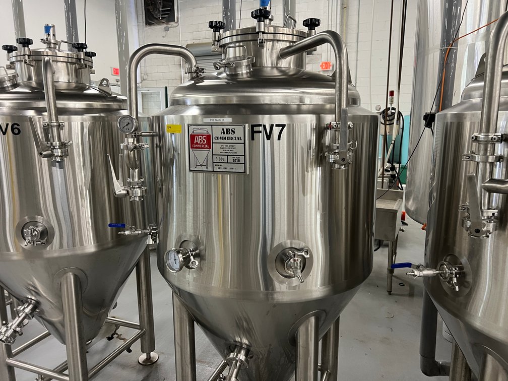 ABS - 3bbl Jacketed Conical Unitank FV - 2018
