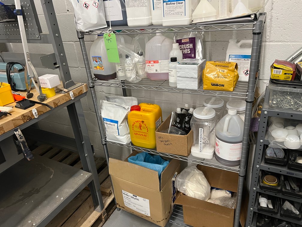 Stainless Shelving and Brewing Supplies