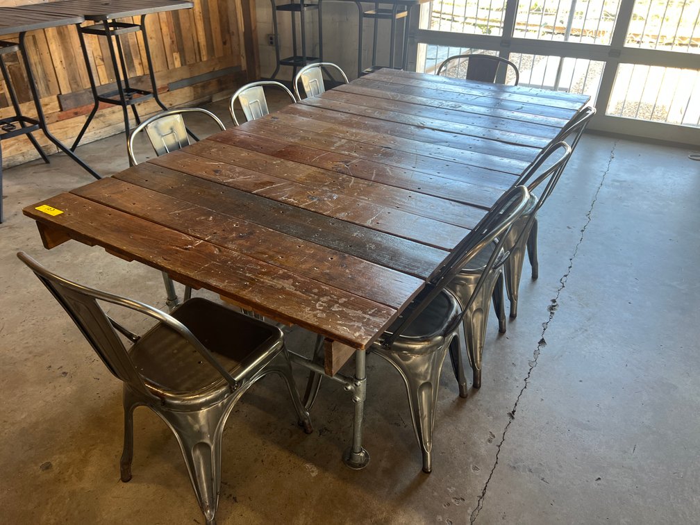 Reclaimed Look Wood Table and Chairs