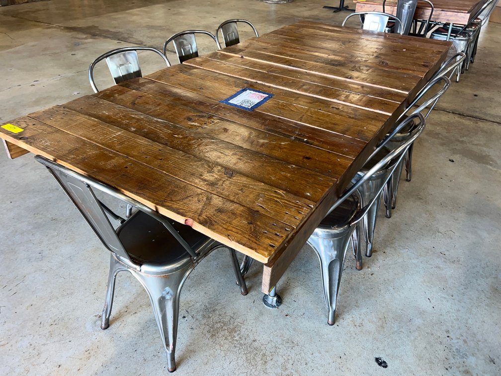 Reclaimed Look Wood Table and Chairs