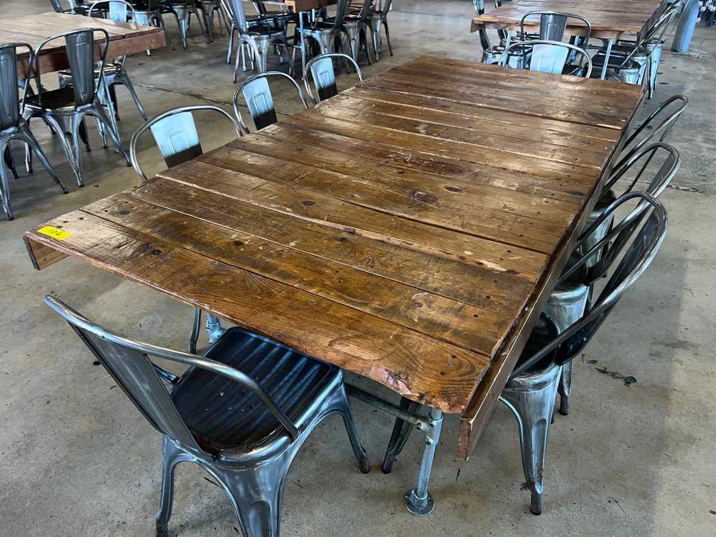 Reclaimed Look Wood Table and Chairs