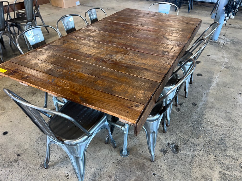 Reclaimed Look Wood Table and Chairs