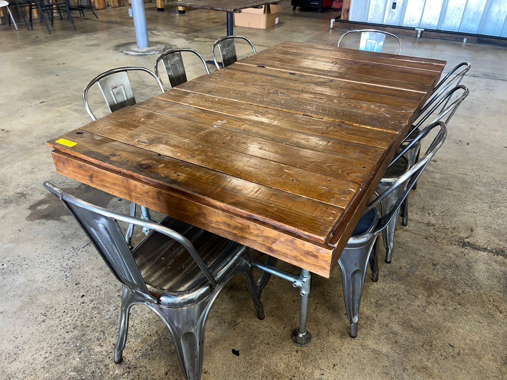 Reclaimed Look Wood Table and Chairs