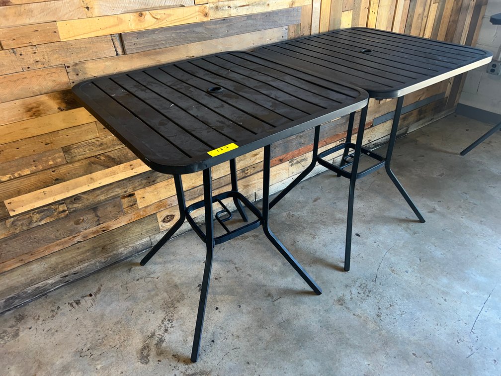 (2) Metal Tables