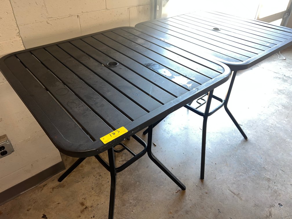 (2) Metal Tables