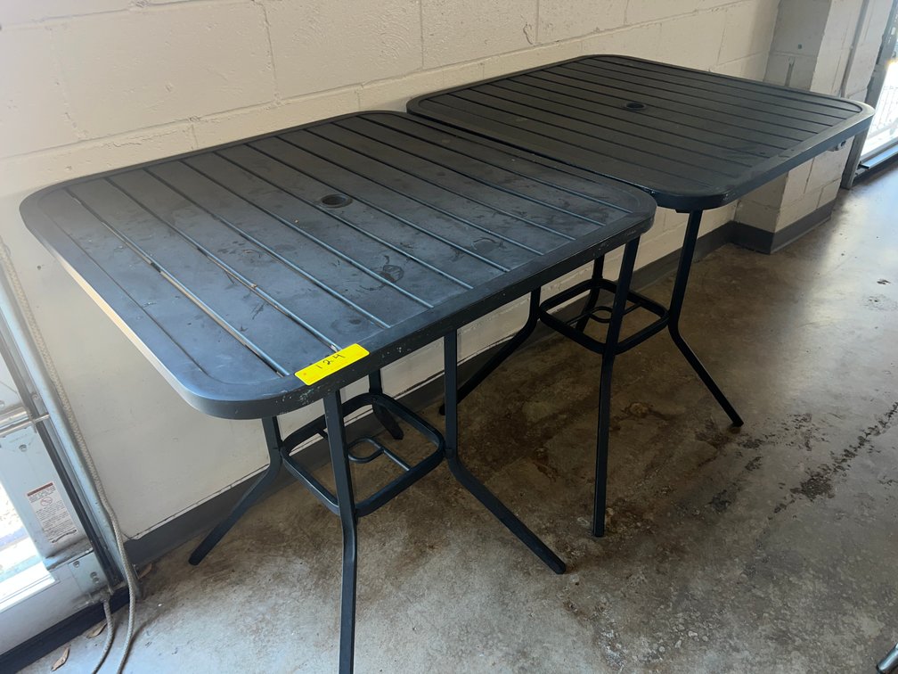 (2) Metal Tables