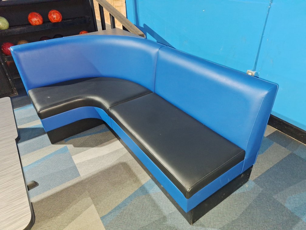 Lot of (2) Single Back Bowling Sofas