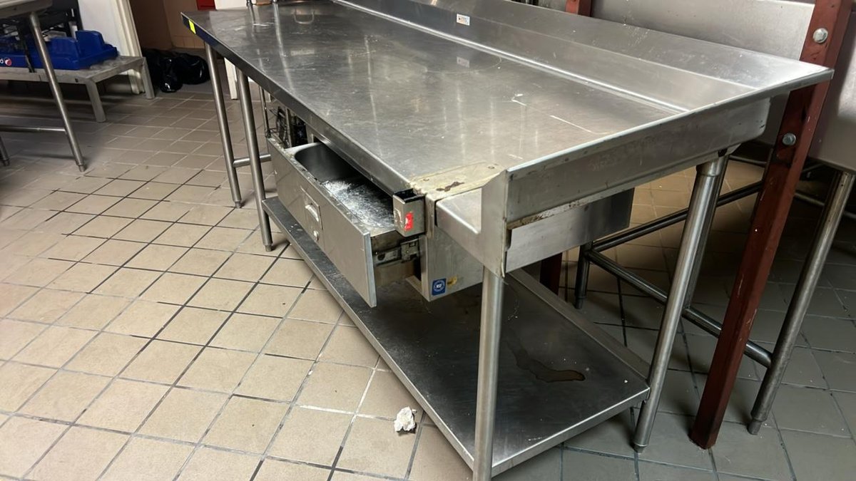 Stainless Table with Drawer