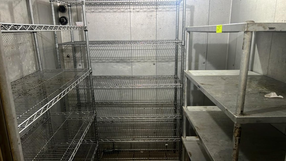 (3) Stainless Cooler Shelves
