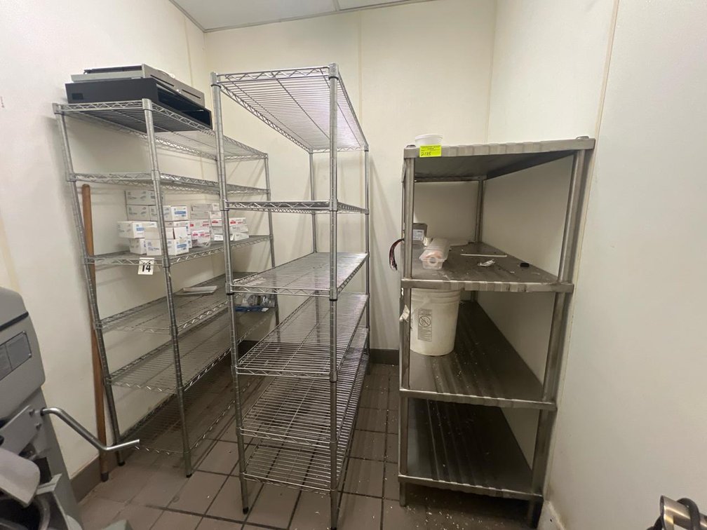 (3) Stainless Cooler Shelves