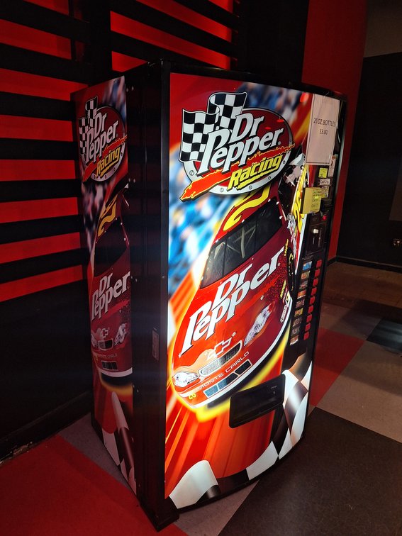 DIXIE-NARCO - Dr. Pepper Racing Refrigerated Drink Vending Machine