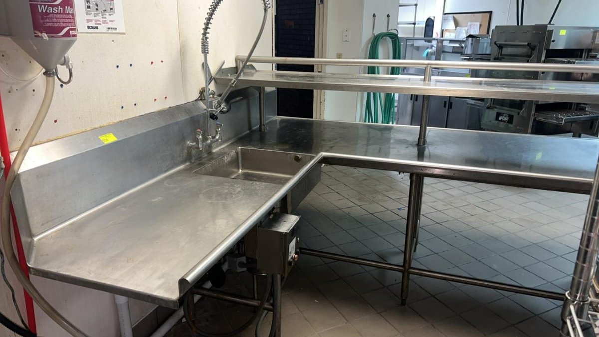 Stainless Ware Washing Station with Waste Disposer