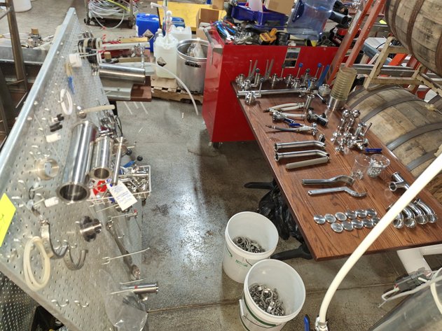 Image for Lot of Stainless Sanitary Fittings