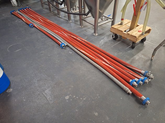Image for (9) Sanitary Transfer Hoses of Various Lengths