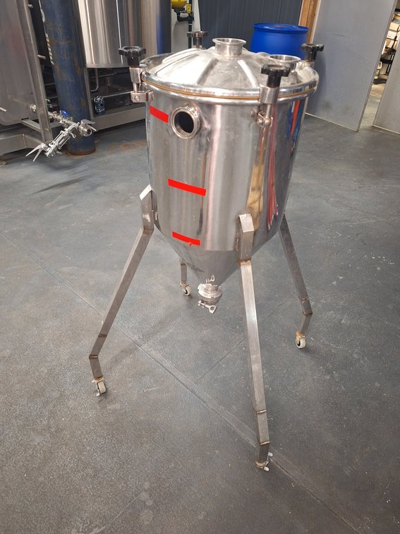 Stainless Conical Yeast Brink on Casters