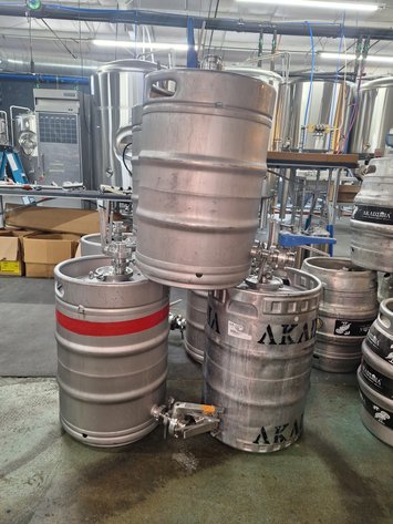Image for (3) Assorted 1/2 Barrel Stainless Yeast Brinks