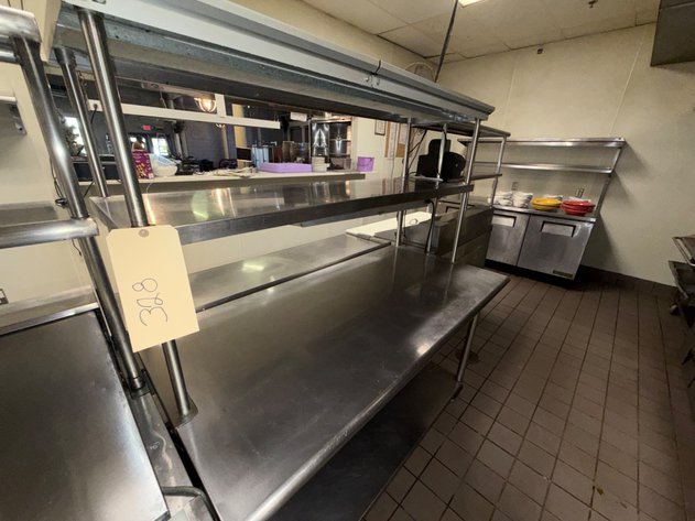 Image for Stainless Prep Table with Overshelf and HATCO Glo-RAy Warmer