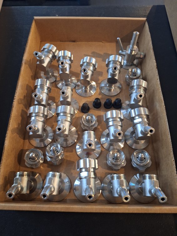 Lot of Sanitary Tri-Clamp Sample Ports