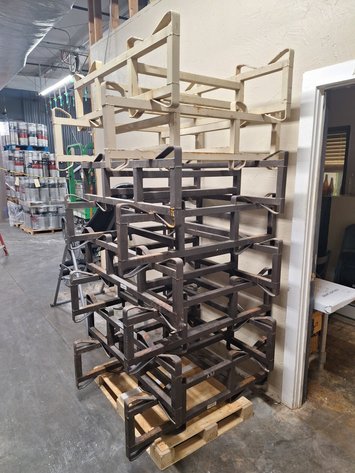 Image for Lot of (13) Stackable Metal Barrel Racks