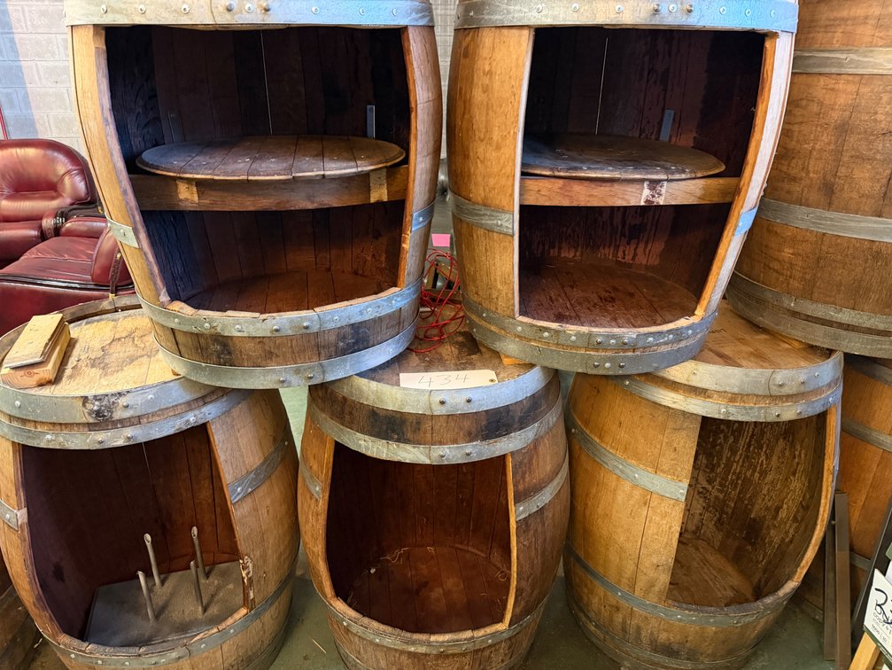(8) Wood Barrels