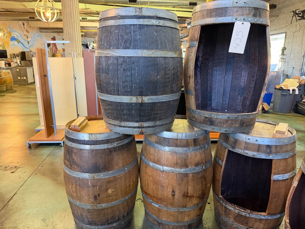 (5) Wood Barrels