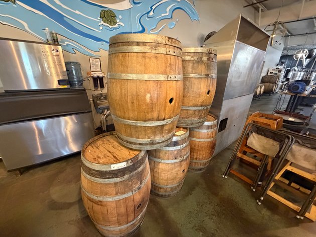 Image for (5) Wood Barrels
