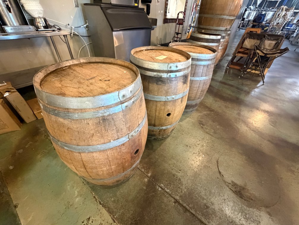 (3) Wood Barrels