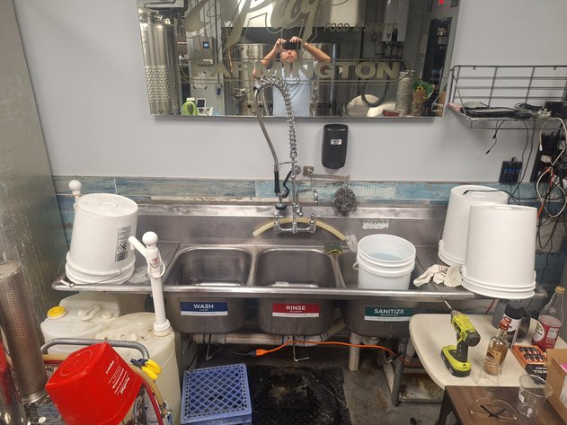 Image for 3 Compartment Sink with Drainboards