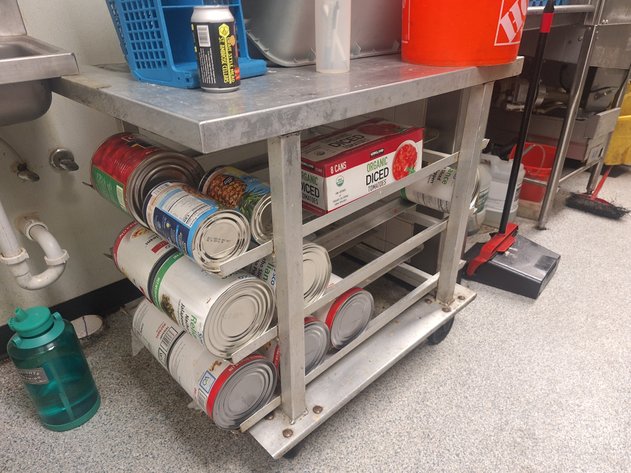Image for #10 Can Storage Rack with Stainless Worktop