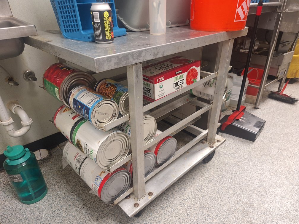 #10 Can Storage Rack with Stainless Worktop