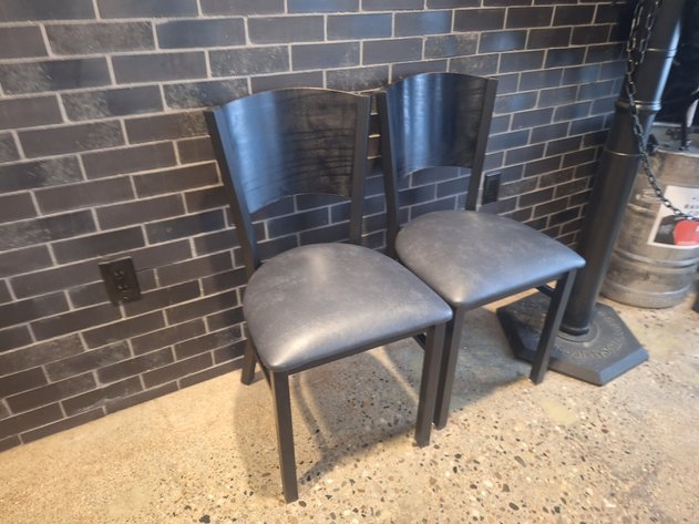 Image for (14) Wooden Chairs with Padded Seat