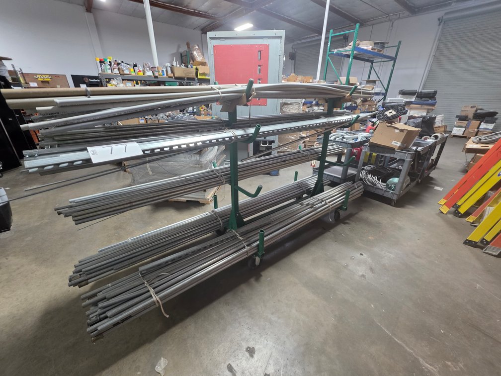Greenlee Electrical Conduit and Unistrut Material Rack