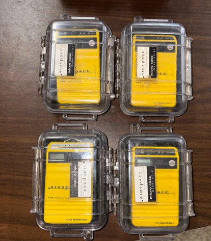 Image for (4) AIRSPACE CO Monitor+ Carbon-Monoxide and Methane Gas Detectors with Cases