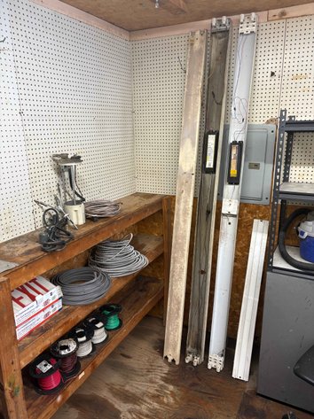 Image for (2) LITHONIA LIGHTING Exit/Emergency Lights with Electrical Wire, Conduit and Fixtures