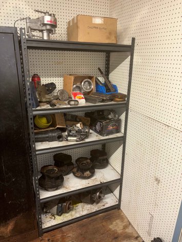 Image for Steel Storage Shelving Unit with Motors, Bearings, Pumps and Machinery Parts
