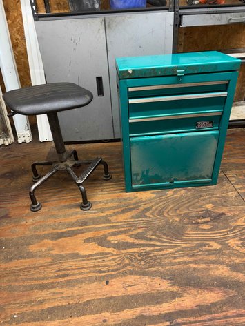 Image for MASTER MECHANIC Steel Tool Cabinet with Adjustable Shop Stool